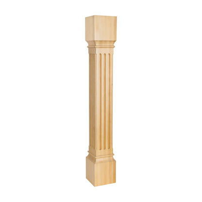 Fluted Wood Post, 5" x 5" x 35-1/2"
