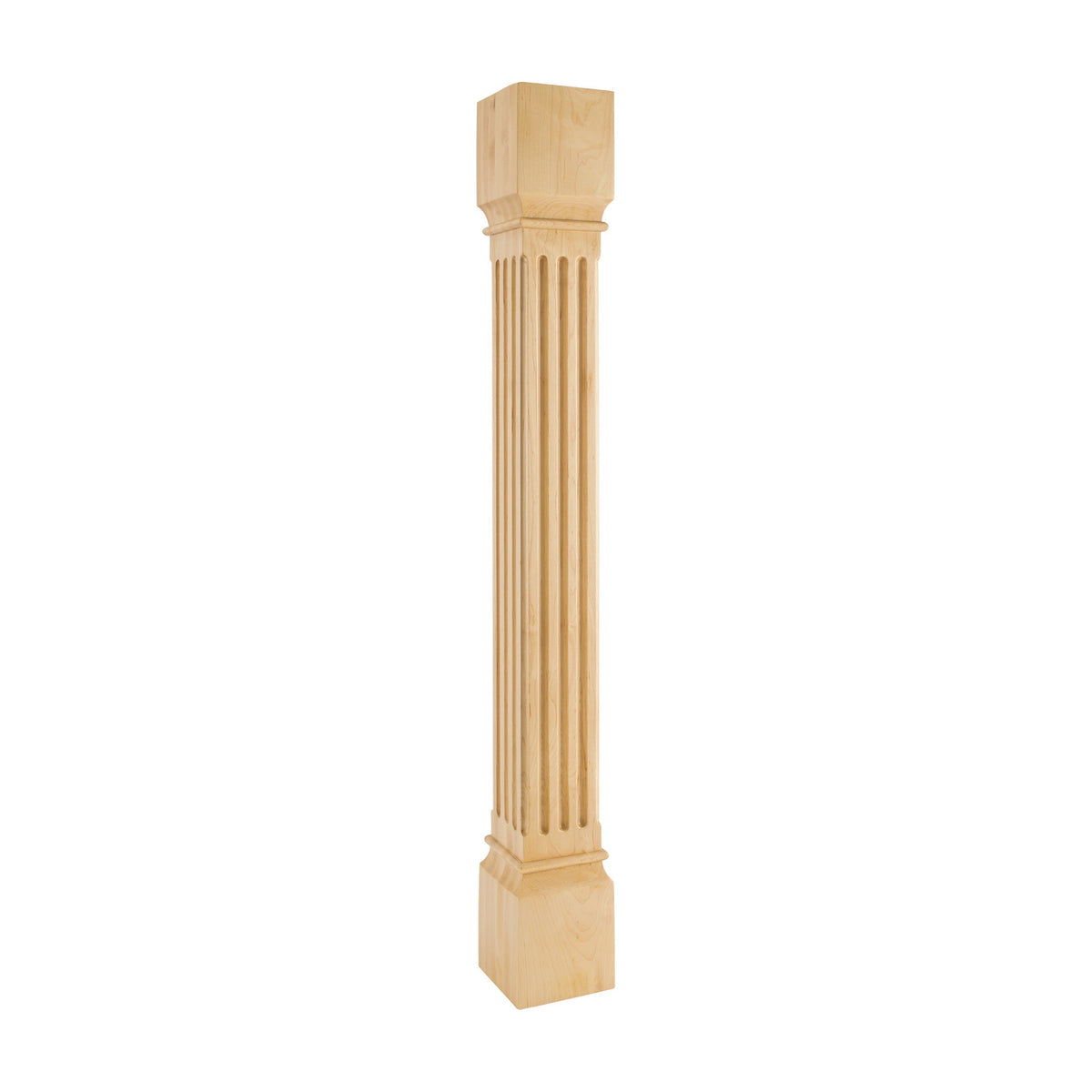 Fluted Wood Post, 5" x 5" x 42"
