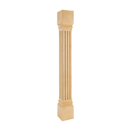 Fluted Wood Post, 5" x 5" x 42"
