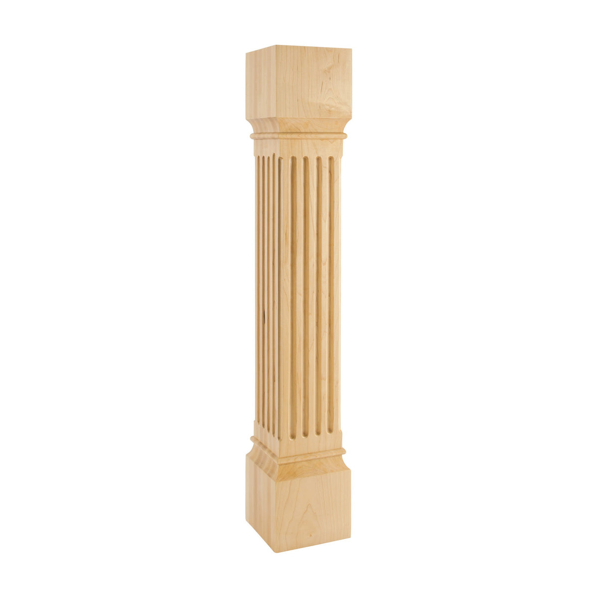Fluted Wood Post, 6" x 6" x 35-1/2"
