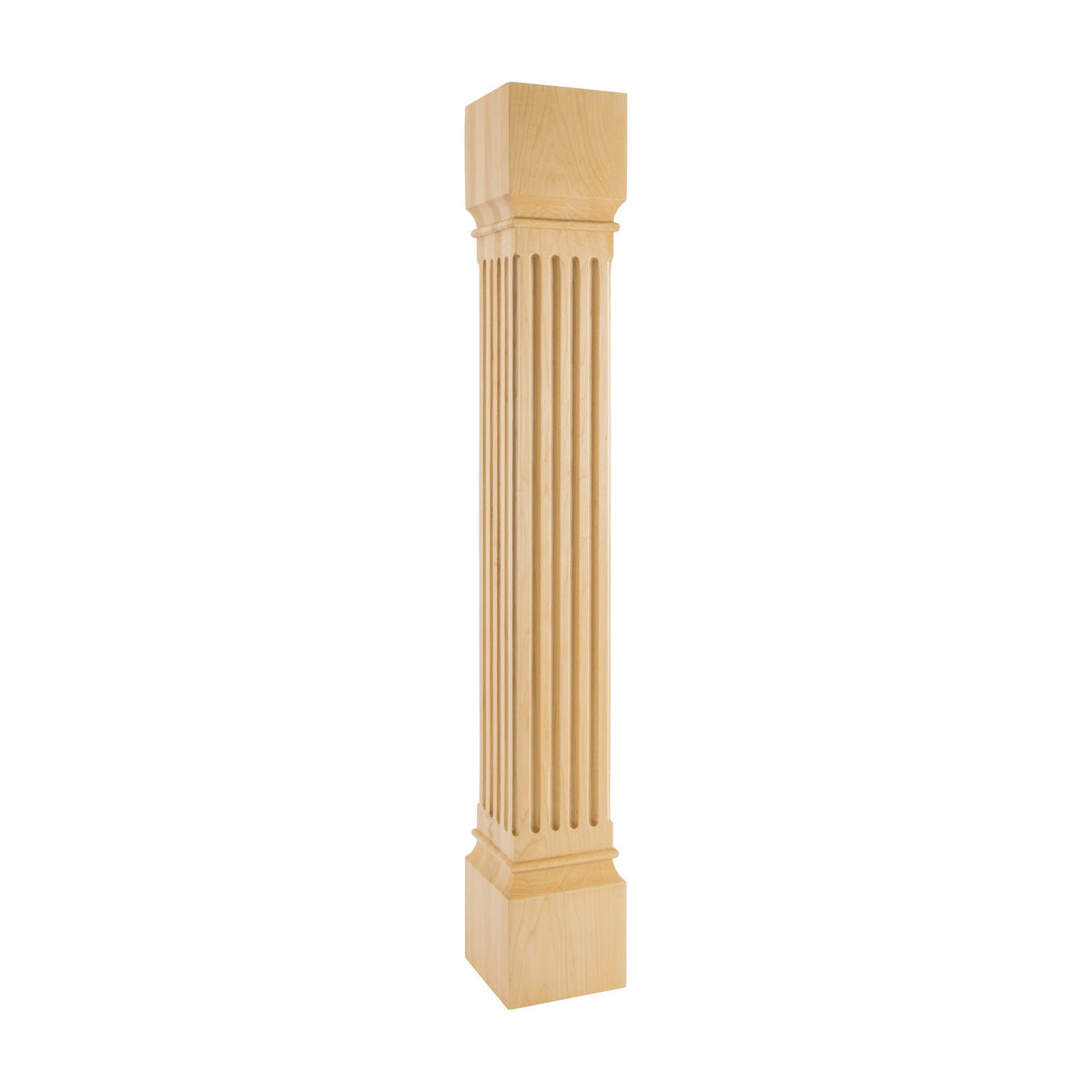 Fluted Wood Post, 6" x 6" x 42"
