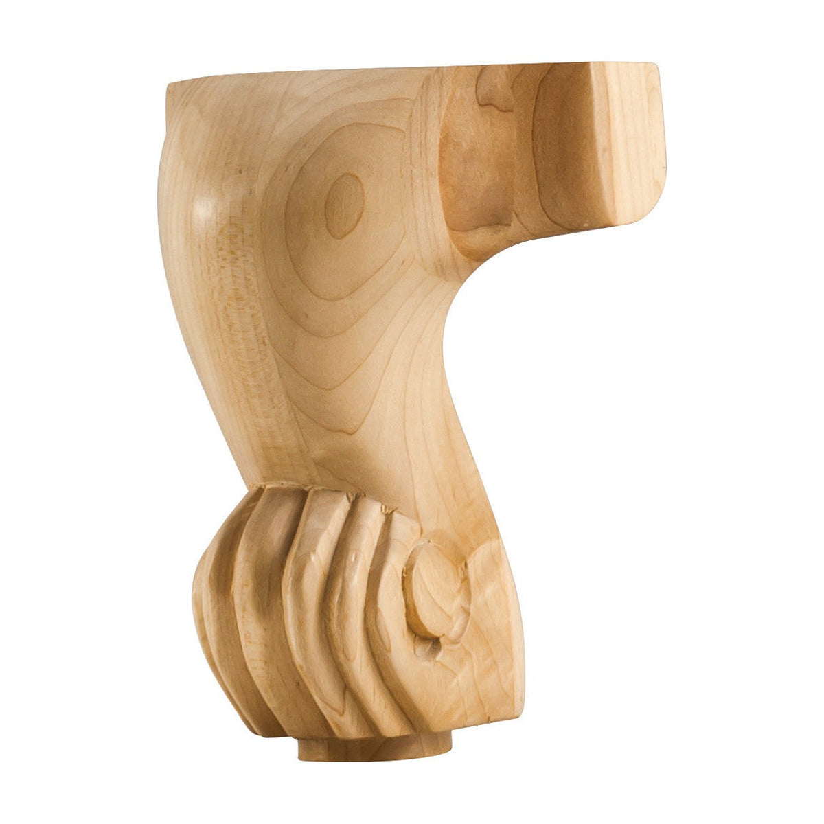 French Traditional Wood Leg, 4-3/4" x 4-1/2" x 6"