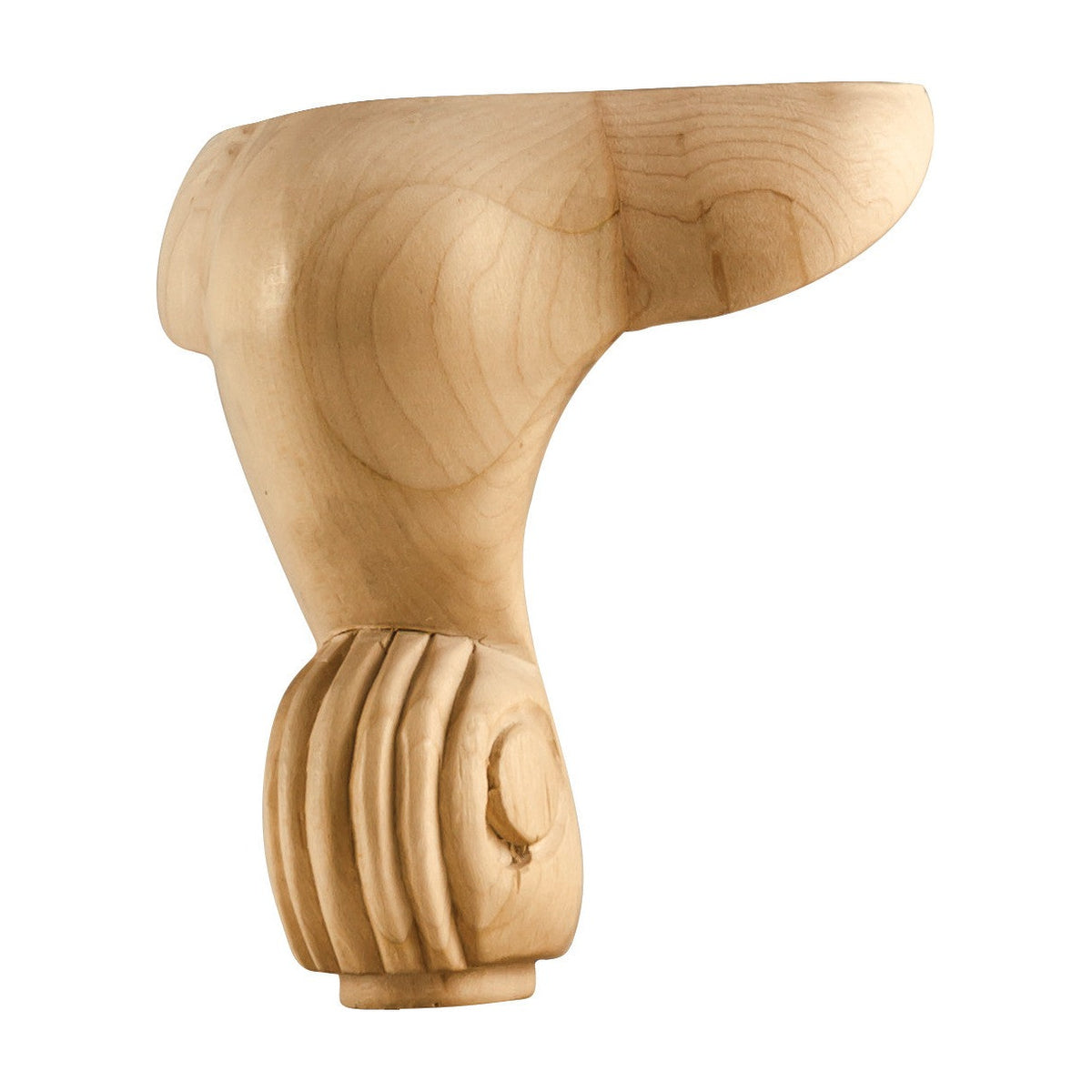 French Traditional Wood Leg, 5" x 5" x 6"