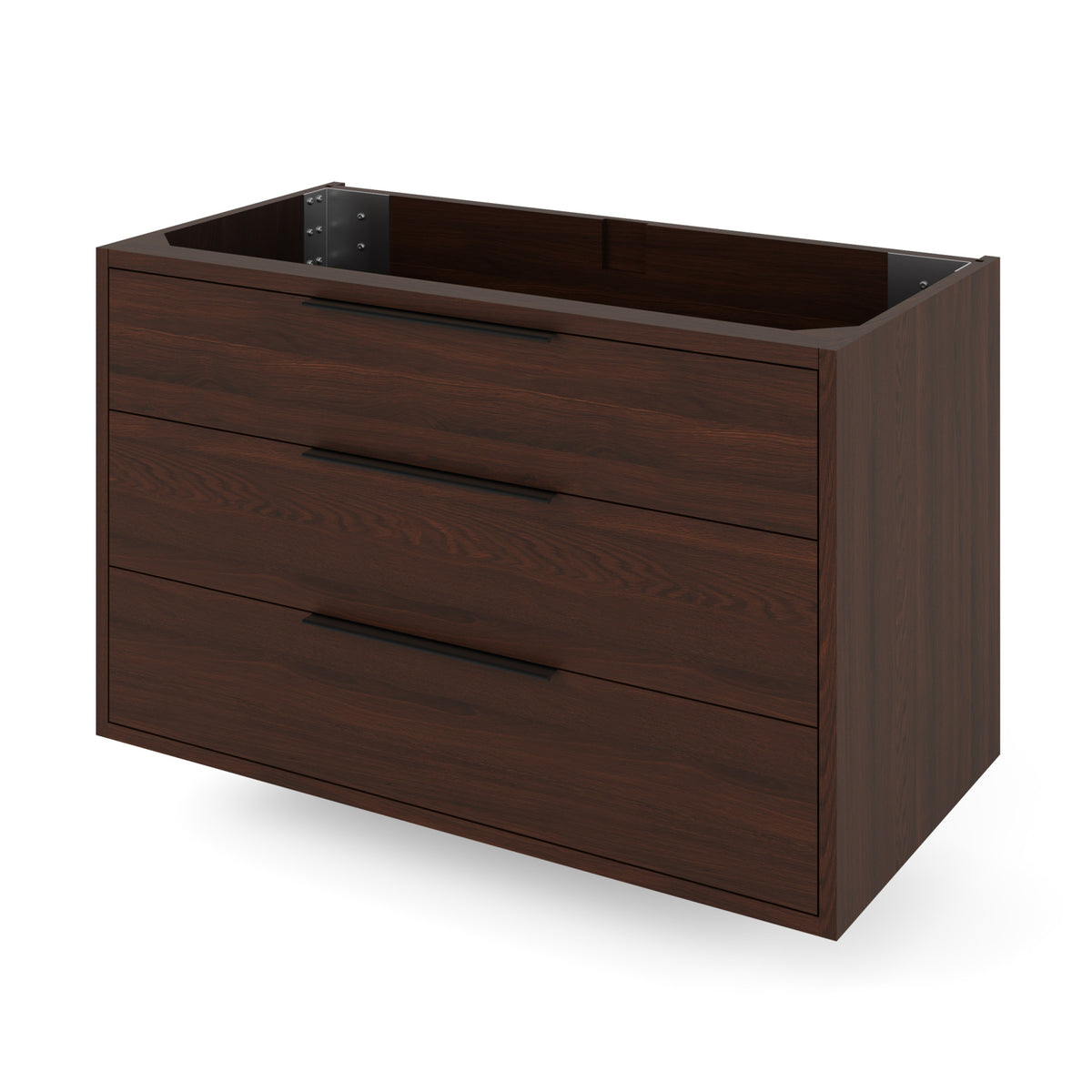 Gardner 36" Single Bowl Wall Mounted Bathroom Vanity, Dark Walnut