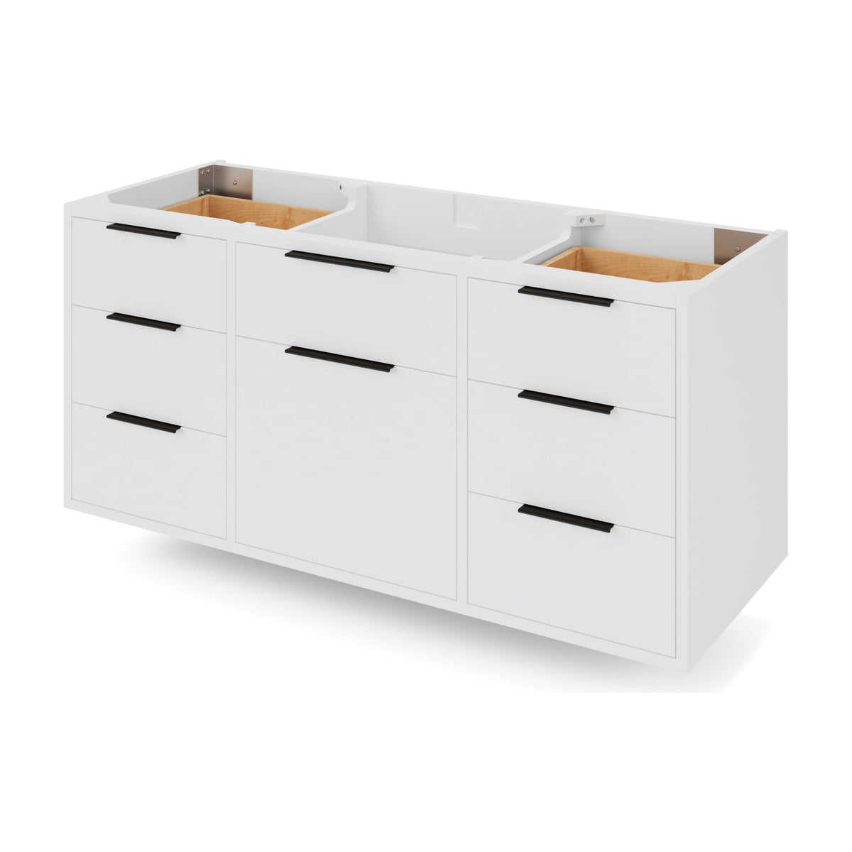 Gardner 48" Single Bowl Wall Mounted Bathroom Vanity, White