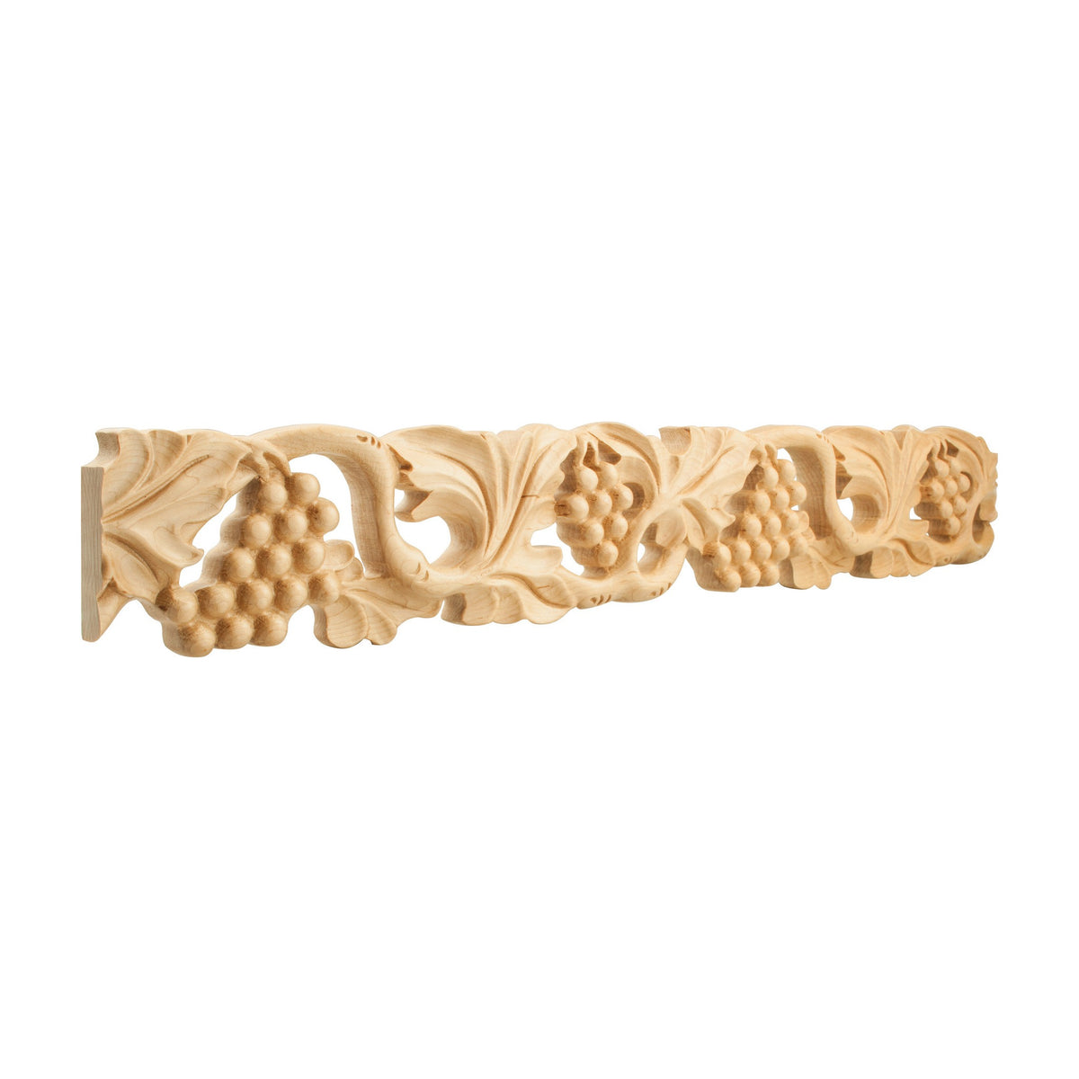 Grape Hand Carved Moulding, 4" x 1" x 8 ft stick