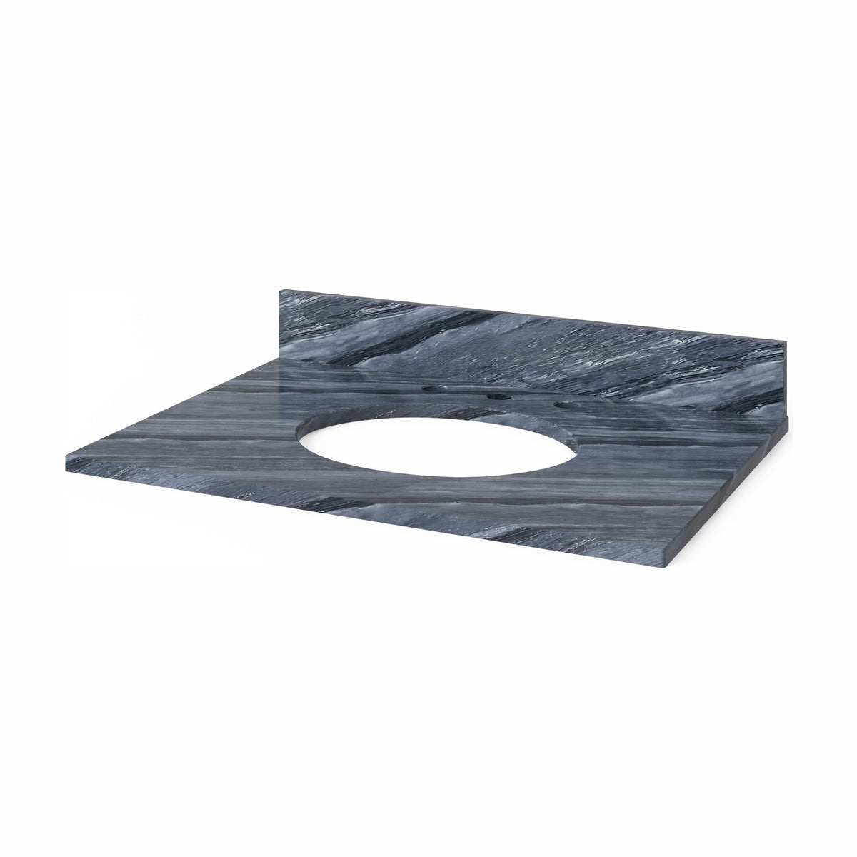 Grey Marble Vanity Top, 31" Single Oval Bowl Cutout