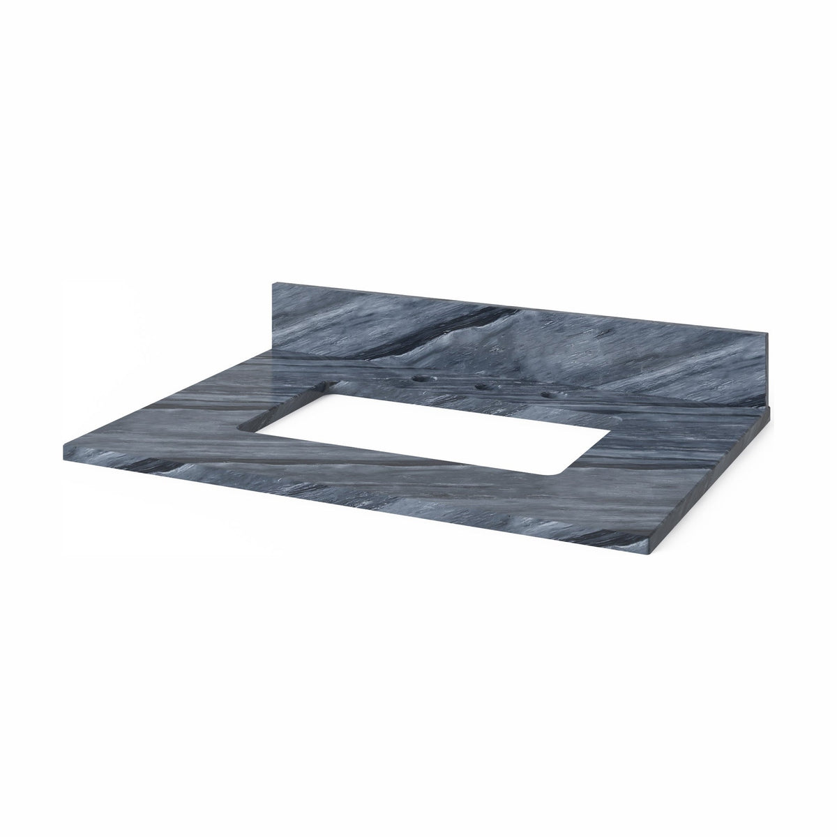 Grey Marble Vanity Top, 31" Single Rectangle Bowl Cutout