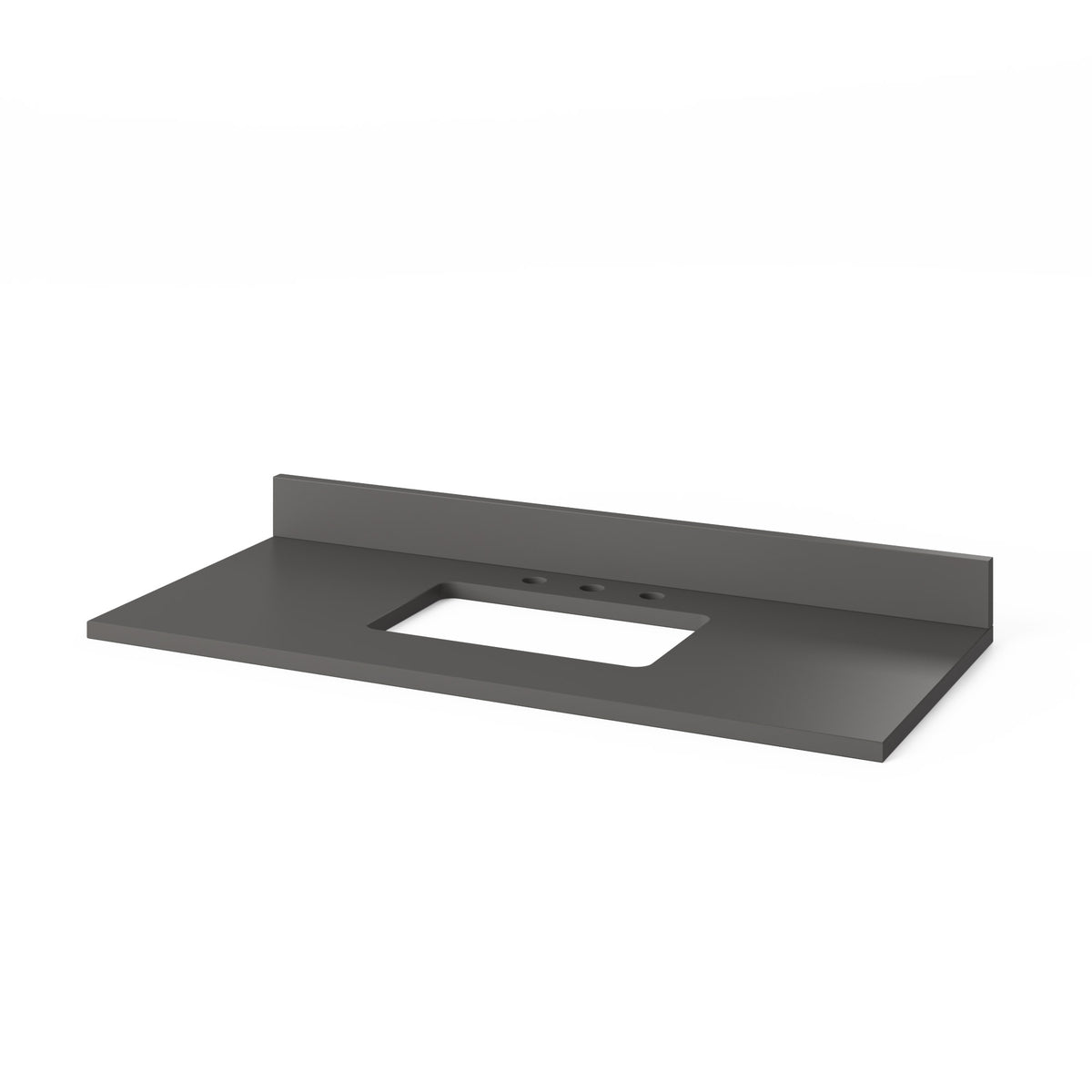 Grey Quartz Vanity Top, 49" Single Rectangle Bowl Cutout