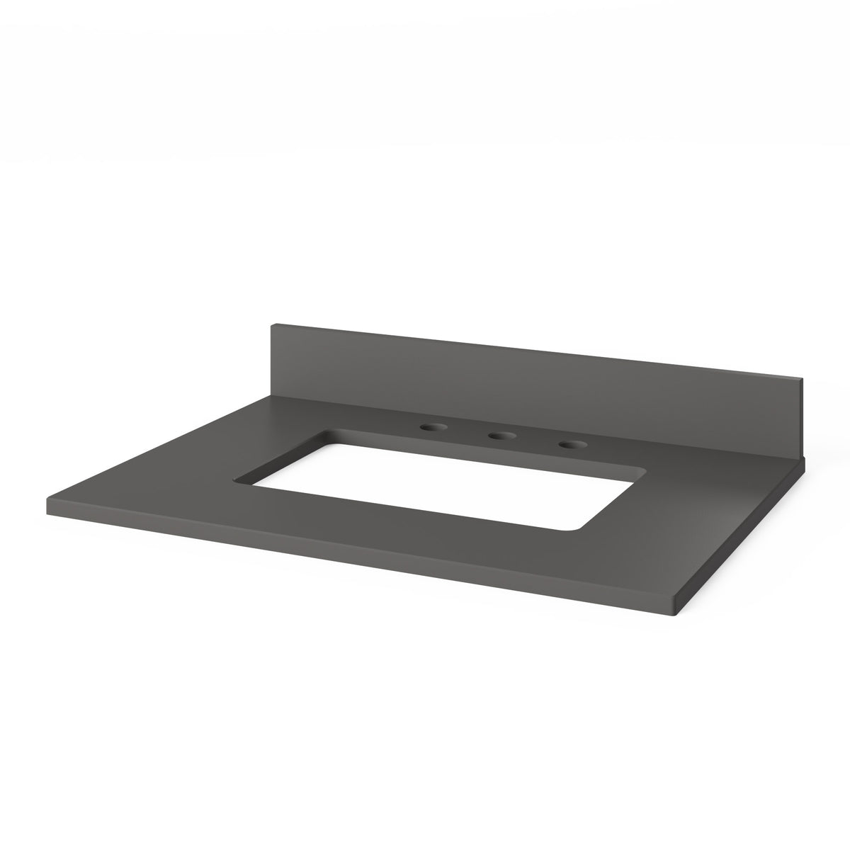 Grey Quartz Vanity Top, 31" Single Rectangle Bowl Cutout