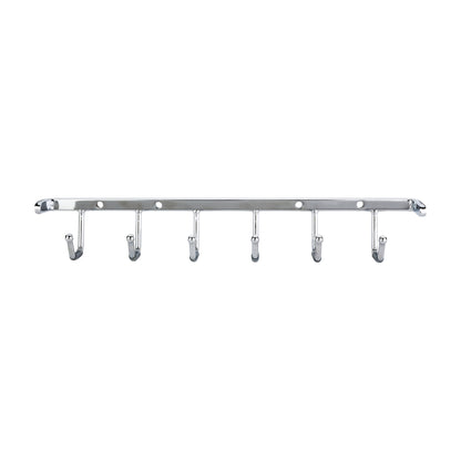 Gwendolyn 11" Screw Mounted Belt Rack, Polished Chrome