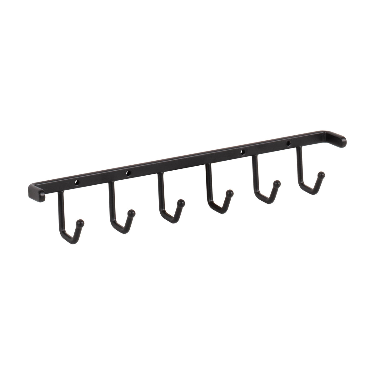 Gwendolyn 11" Screw Mounted Belt Rack, Matte Black