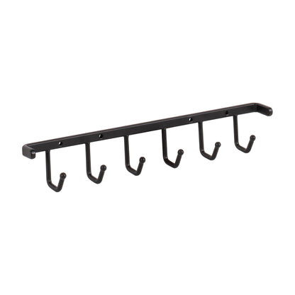 Gwendolyn 11" Screw Mounted Belt Rack, Matte Black