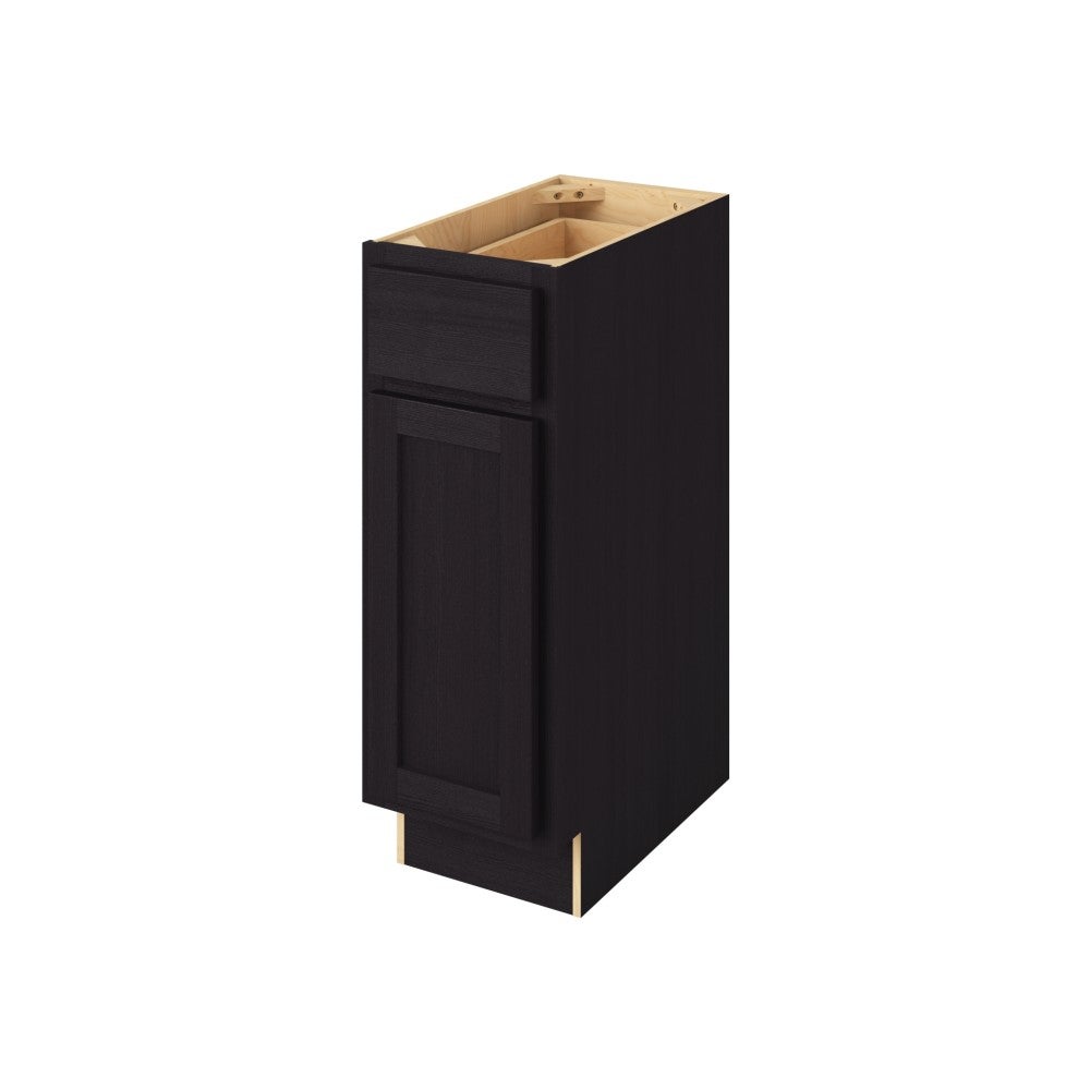 Hatteras 12" Freestanding Bathroom Vanity Side Cabinet with Door and Drawer, Espresso