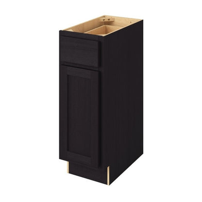 Hatteras 12" Freestanding Bathroom Vanity Side Cabinet with Door and Drawer, Espresso
