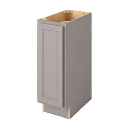 Hatteras 12" Freestanding Bathroom Vanity Side Cabinet with Full Height Door, Pebble Grey