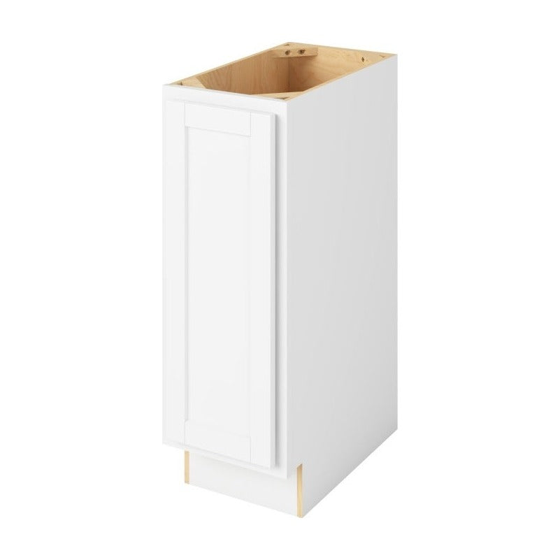 Hatteras 12" Freestanding Bathroom Vanity Side Cabinet with Full Height Door, Polar White