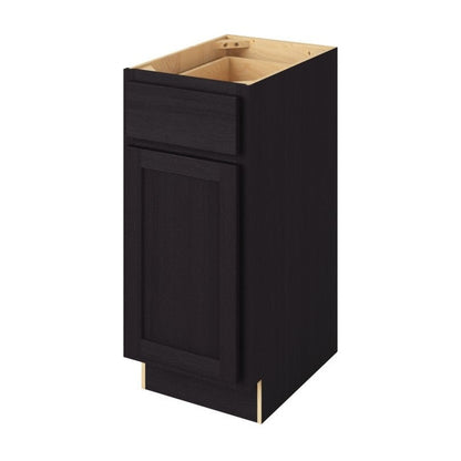 Hatteras 15" Freestanding Bathroom Vanity Side Cabinet with Door and Drawer, Espresso