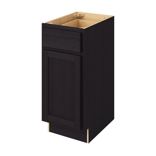 Hatteras 15" Freestanding Bathroom Vanity Side Cabinet with Door and Drawer in Espresso