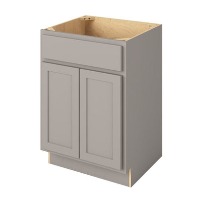 Hatteras 24" Single Sink Base Freestanding Bathroom Vanity, Pebble Grey