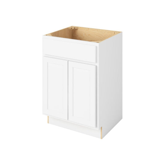 Hatteras 24" Single Sink Base Freestanding Bathroom Vanity, Polar White
