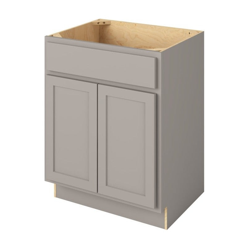 Hatteras 27" Single Sink Base Freestanding Bathroom Vanity, Pebble Grey
