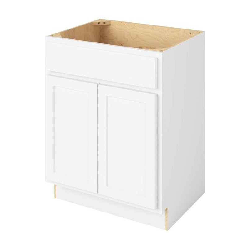 Hatteras 27" Single Sink Base Freestanding Bathroom Vanity, Polar White