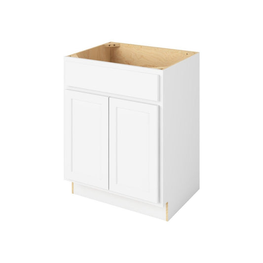 Hatteras 27" Single Sink Base Freestanding Bathroom Vanity, Polar White