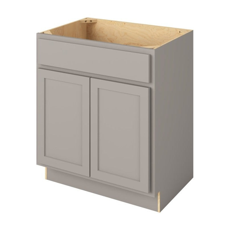 Hatteras 30" Single Sink Base Freestanding Bathroom Vanity, Pebble Grey