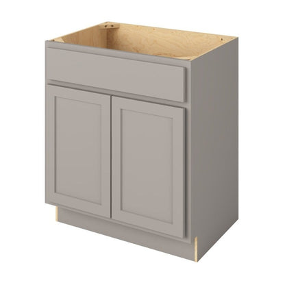 Hatteras 30" Single Sink Base Freestanding Bathroom Vanity, Pebble Grey