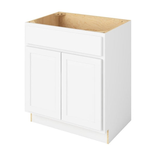 Hatteras 30" Single Sink Base Freestanding Bathroom Vanity, Polar White