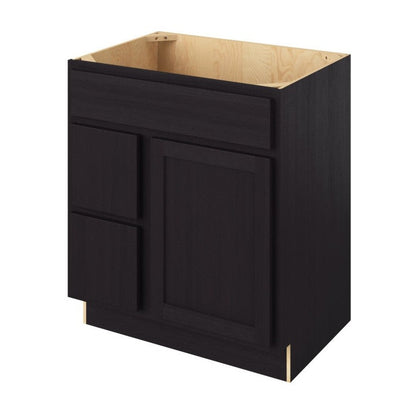 Hatteras 30" Sink Base with Left Drawers Freestanding Bathroom Vanity, Espresso