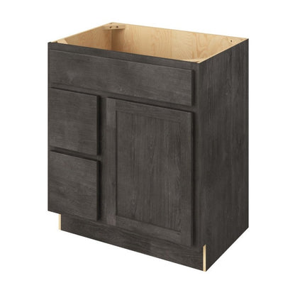Hatteras 30" Sink Base with Left Drawers Freestanding Bathroom Vanity, Slate