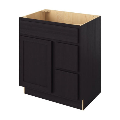 Hatteras 30" Sink Base with Right Drawers Freestanding Bathroom Vanity, Espresso
