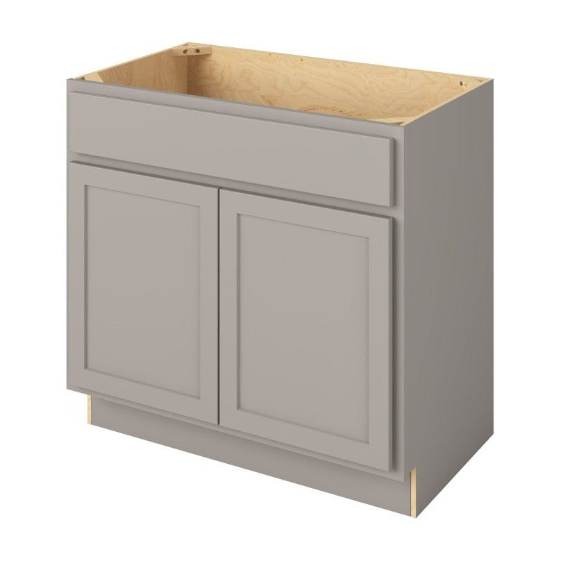 Hatteras 36" Single Sink Base Freestanding Bathroom Vanity, Pebble Grey