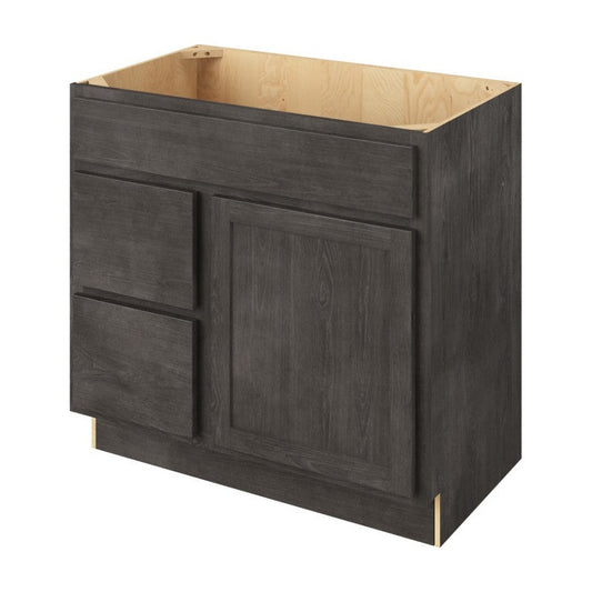 Hatteras 36" Sink Base with Left Drawers Freestanding Bathroom Vanity in Slate
