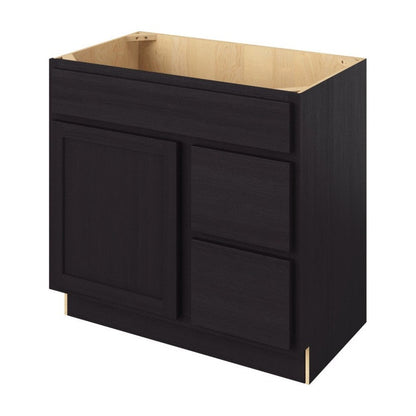 Hatteras 36" Sink Base with Right Drawers Freestanding Bathroom Vanity, Espresso