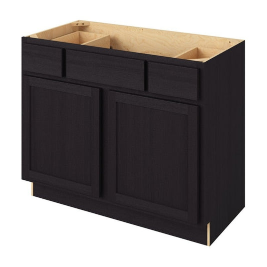 Hatteras 42" Single Sink Base with Side Drawers Freestanding Bathroom Vanity in Espresso