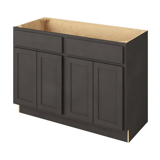 Hatteras 48" Double Sink Base Freestanding Bathroom Vanity in Slate