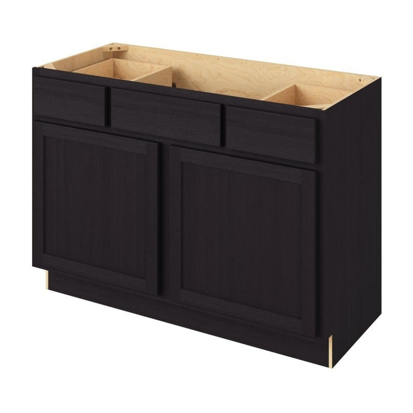 Hatteras 48" Single Sink Base with Side Drawers Freestanding Bathroom Vanity, Espresso