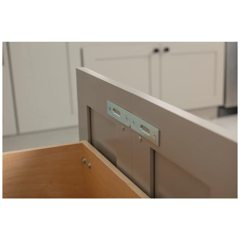 Hazel Wood Bottom-Mount Soft-close Trashcan Rollout for Door Mounting