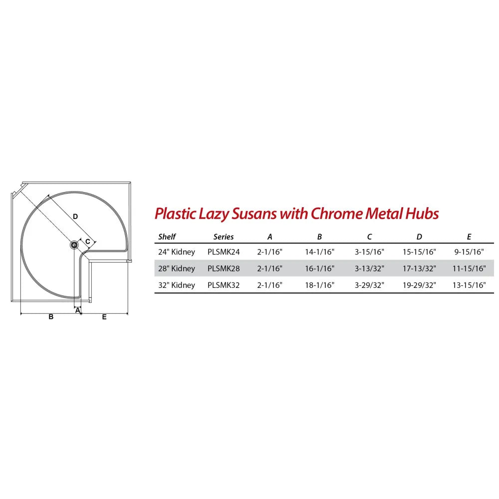 Heath Plastic Lazy Susan Set with Chrome Hubs