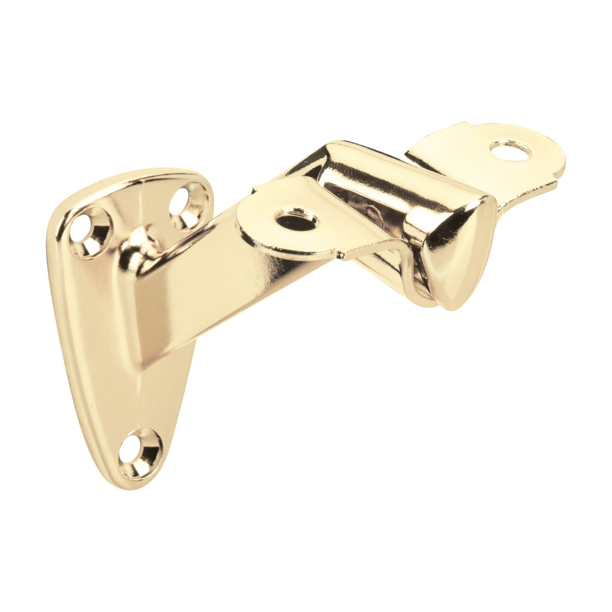 Heavy Duty Handrail Bracket, Polished Brass
