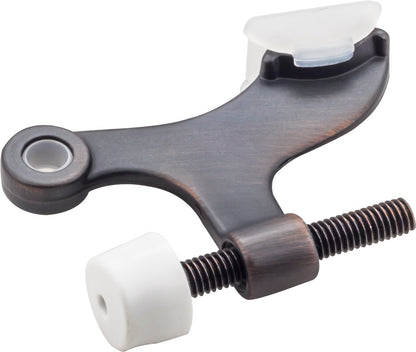 Hinge Pin Door Stop with Self-Adjusting Pad, Distressed Oil Rubbed Bronze