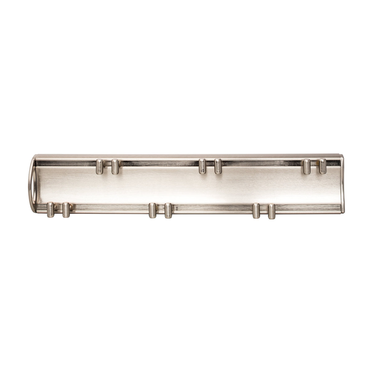 Hollis 14" Push-to-Open Sliding Belt Rack, Satin Nickel