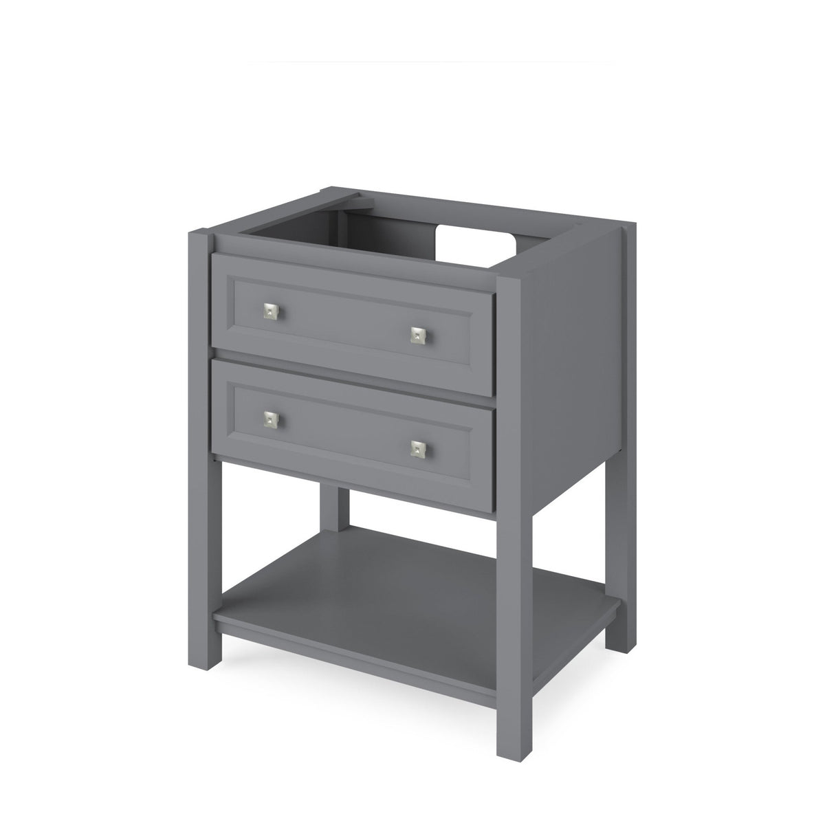 Jeffrey Alexander Adler 30" Single Bowl Freestanding Bathroom Vanity, Grey