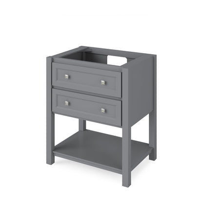 Jeffrey Alexander Adler 30" Single Bowl Freestanding Bathroom Vanity, Grey
