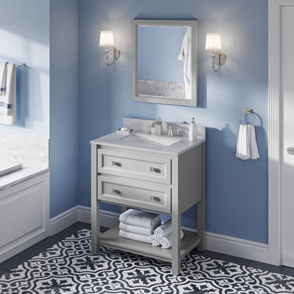 Jeffrey Alexander Adler 30" Single Bowl Freestanding Bathroom Vanity, alternate view