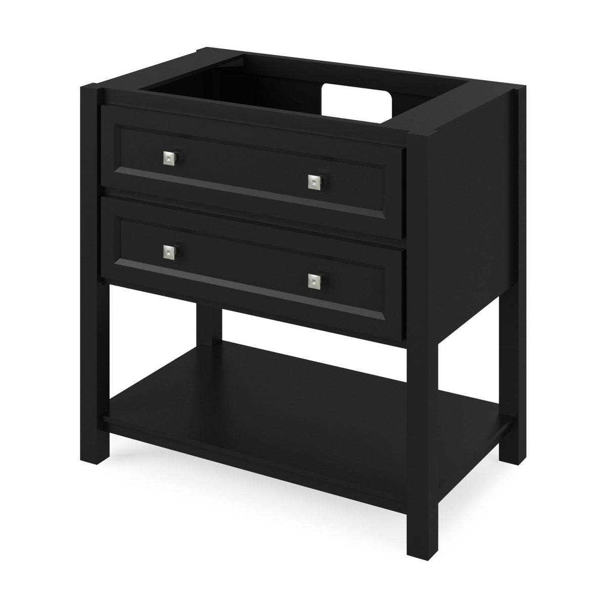 Jeffrey Alexander Adler 36" Single Bowl Freestanding Bathroom Vanity, Black