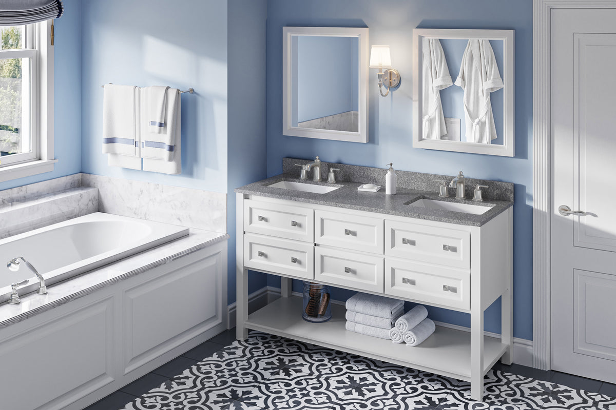Jeffrey Alexander Adler 60" Double Bowl Freestanding Bathroom Vanity, alternate view